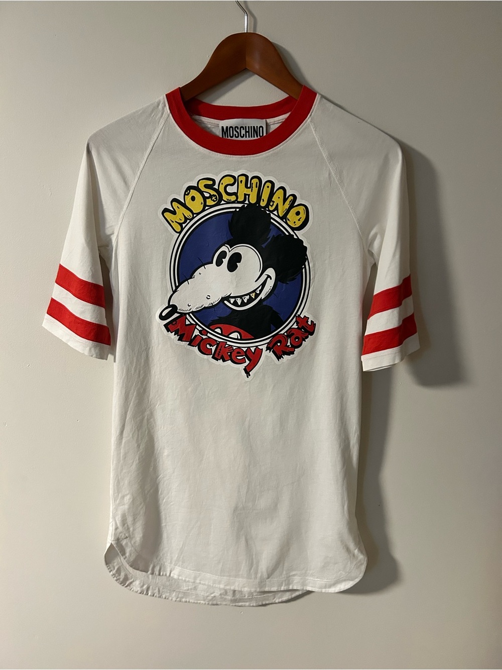 Moschino Couture Mickey Rat Graphic Oversized T-Shirt Dress